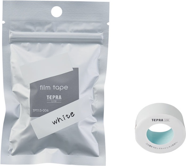 フィルムテープ TEPRA(テプラ) Lite ホワイト TPT15-006 [黒文字  15mm幅]