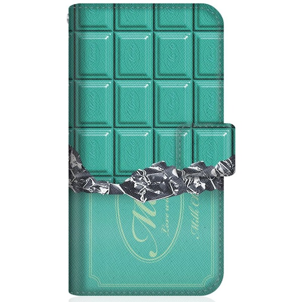 CaseMarket iPhone13ProMax スリム手帳型ケース 板チョコ コレクション チョコレート ダイアリー ミント
