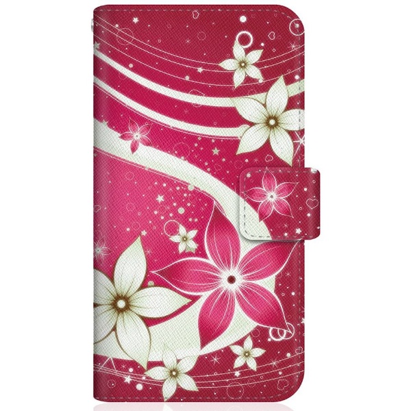 CaseMarket iPhone14Plus スリム手帳型ケース 夏華の乱舞 和柄 ボタニカル 紅花と水流を望む夜 iPhone14p-BCM2S2480-78