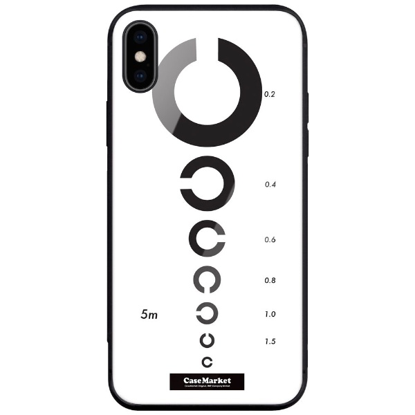 CaseMarket 背面強化ガラス 背面ケース apple iPhone 12 mini (iPhone12mini)  ザ・視力検査 手帳 2557 iPhone12mini-BCM2G2557-78